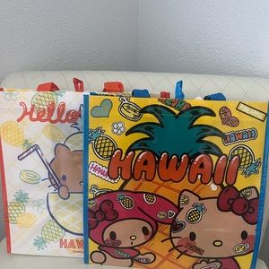 Set of 2 Hawaii Exclusive Sanrio’s Hello Kitty tote bags. New with tags